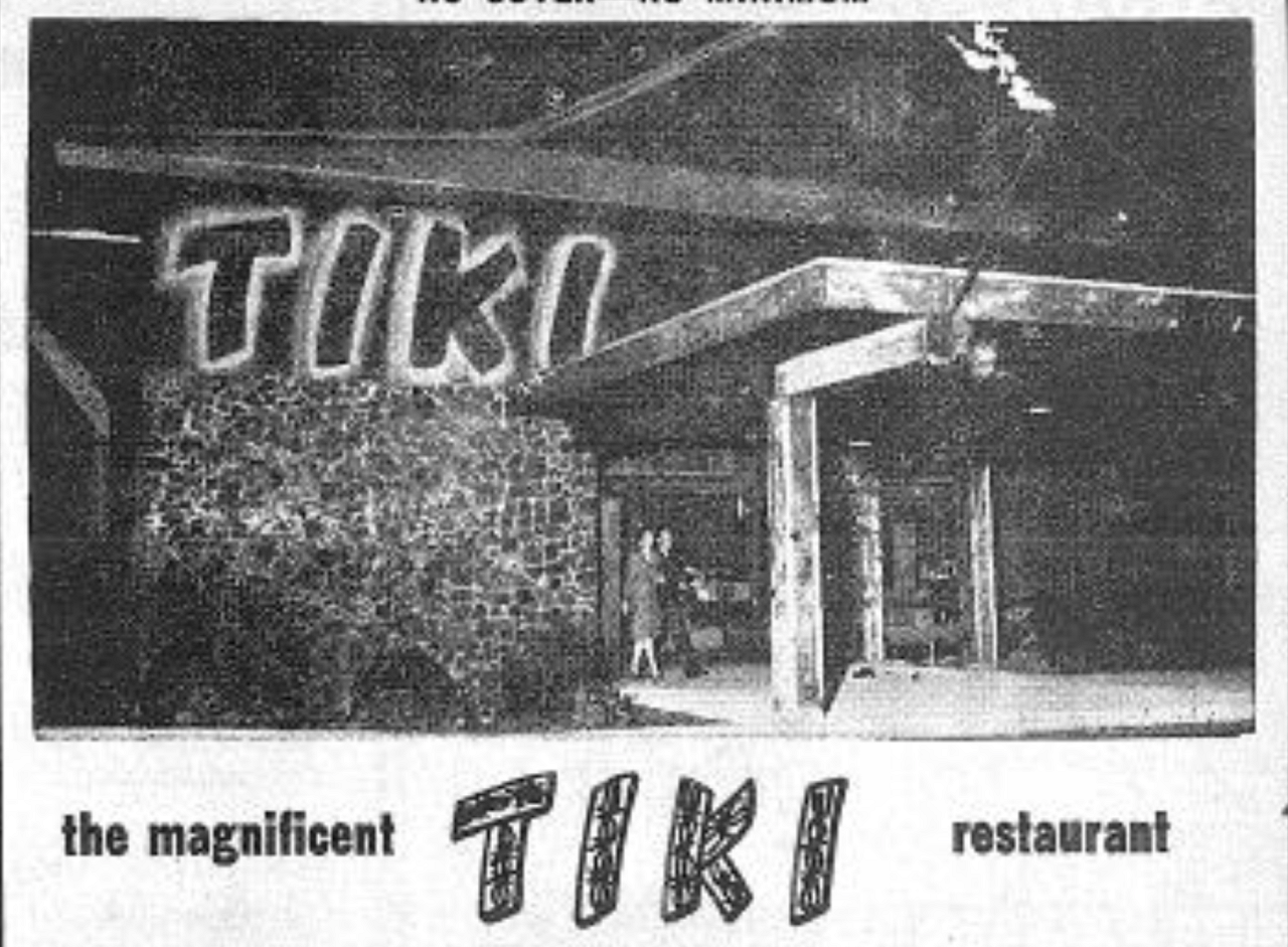 The Tiki ad exterior close up
